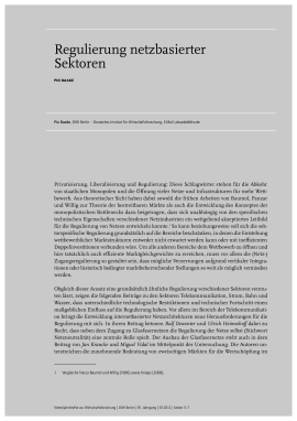 Regulierung netzbasierter Sektoren