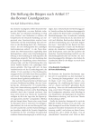 Die Stellung des Bürgers nach Artikel 17 des Bonner Grundgesetzes