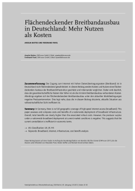 Flächendeckender Breitbandausbau in Deutschland: Mehr Nutzen als Kosten
