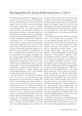 Rechtspolitische Zeitschriftenumschau 1/2013