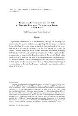Regulatory Forbearance and the Role of Financial Reporting Transparency during a Bank Crisis