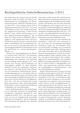 Rechtspolitische Zeitschriftenumschau 1/2012