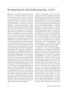 Rechtspolitische Zeitschriftenumschau 1/2010