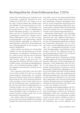 Rechtspolitische Zeitschriftenumschau 1/2016