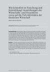 Wie krisenfest ist Forschung und Entwicklung Auswirkungen der Wirtschafts- und Finanzkrise 2009 auf die FuE-Aktivitäten der deutschen Wirtschaft