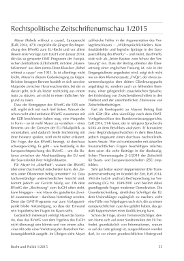 Rechtspolitische Zeitschriftenumschau 1/2015