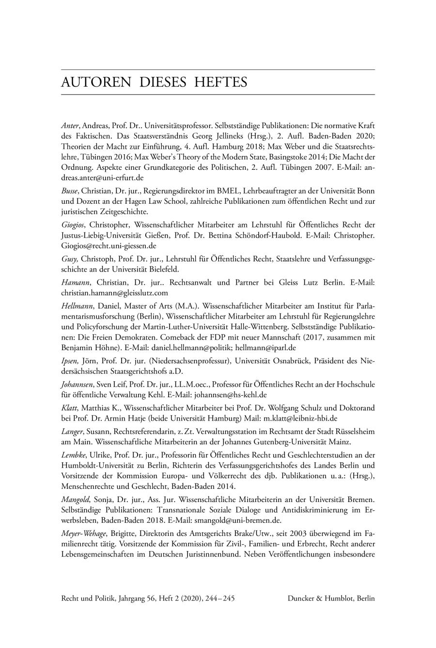 AUTOREN DIESES HEFTES