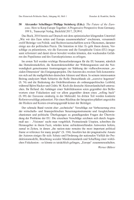 Alexander Schellinger / Philipp Steinberg (Eds.): The Future of the Eurozone. How to Keep Europe Together: A Progressive Perspective from Germany