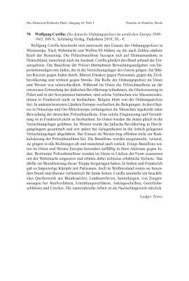 Wolfgang Curilla: Die deutsche Ordnungspolizei im westlichen Europa 1940 – 1945.