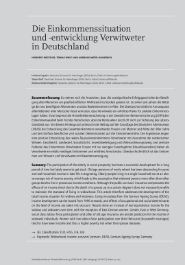 Die Einkommenssituation und -entwicklung Verwitweter in Deutschland