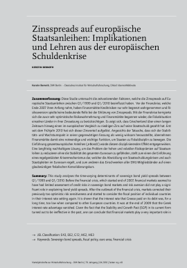Zinsspreads auf europäische Staatsanleihen: Implikationen und Lehren aus der europäischen Schuldenkrise