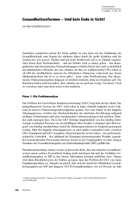 Gesundheitsreformen – Und kein Ende in Sicht!