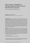 Führt lockere Geldpolitik zu Hauspreisblasen? Lehren aus der theoretischen Literatur