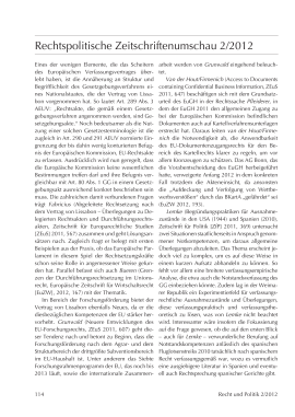 Rechtspolitische Zeitschriftenumschau 2/2012