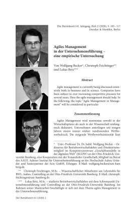 Agiles Management in der Unternehmensführung – eine empirische Untersuchung