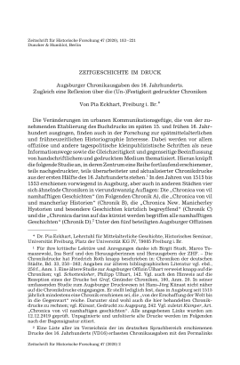 Zeitgeschichte im Druck