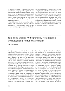 Zum Tode unseres Mitbegründers, Herausgebers und Redakteurs Rudolf Wassermann