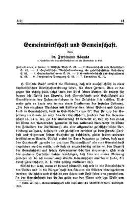Gemeinwirtschaft und Gemeinschaft