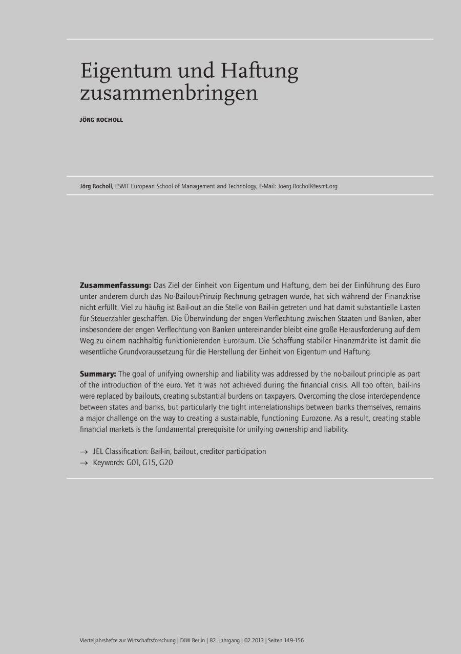 Eigentum und Haftung zusammenbringen