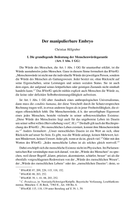 Der manipulierbare Embryo