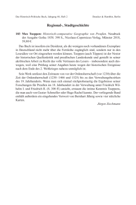 Max Toeppen: Historisch-comparative Geographie von Preußen. Neudruck der Ausgabe Gotha 1858