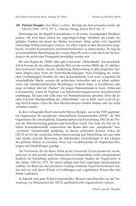 Patricia Hongler: Den Süden erzählen. Berichte aus dem kolonialen Archiv der OECD (1948–1975)
