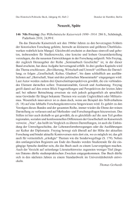 Nils Freytag: Das Wilhelminische Kaiserreich 1890–1914