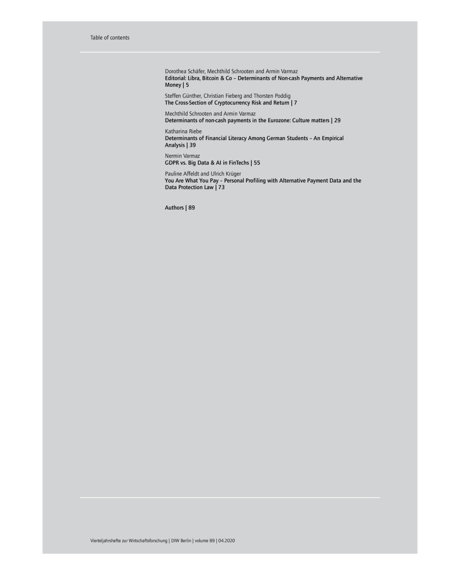 Table of contents