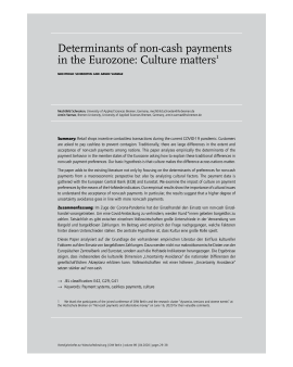 Determinants of non-cash payments in the Eurozone: Culture matters