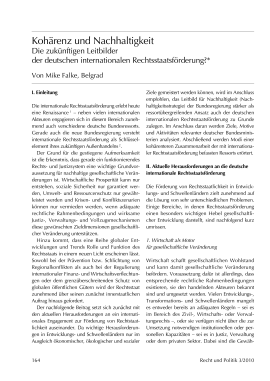 Kohärenz und Nachhaltigkeit