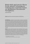 Welche Rolle spielt externes Wissen für die sektorale Technologieentwicklung Eine empirische Analyse zur Identifikation intersektoraler FuE-Spillovers