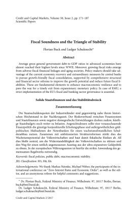 Fiscal Soundness and the Triangle of Stability