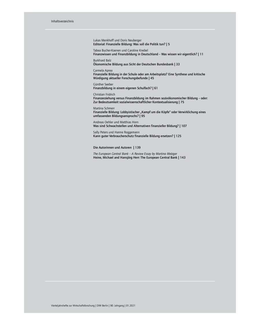 Inhaltsverzeichnis