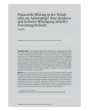 Finanzielle Bildung in der Schule oder am Arbeitsplatz? Eine Synthese und kritische Würdigung aktueller Forschungsbefunde
