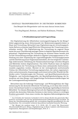 Digitale Transformation in deutschen Kommunen