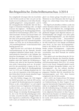 Rechtspolitische Zeitschriftenumschau 3/2014