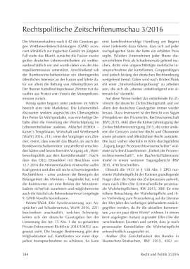 Rechtspolitische Zeitschriftenumschau 3/2016