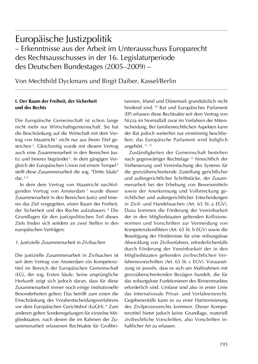 Europäische Justizpolitik