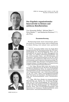 Das Ergebnis organisationaler Innovativität in kleinen und mittleren Hotelbetrieben