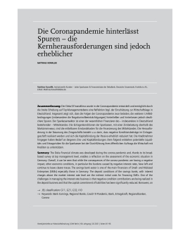 Die Coronapandemie hinterlässt Spuren – die Kernherausforderungen sind jedoch erheblicher