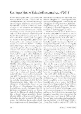 Rechtspolitische Zeitschriftenumschau 4/2013