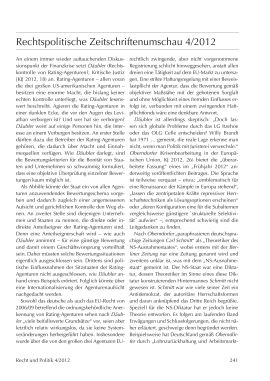 Rechtspolitische Zeitschriftenumschau 4/2012