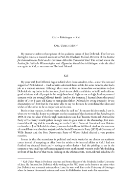 Kiel – Göttingen – Kiel