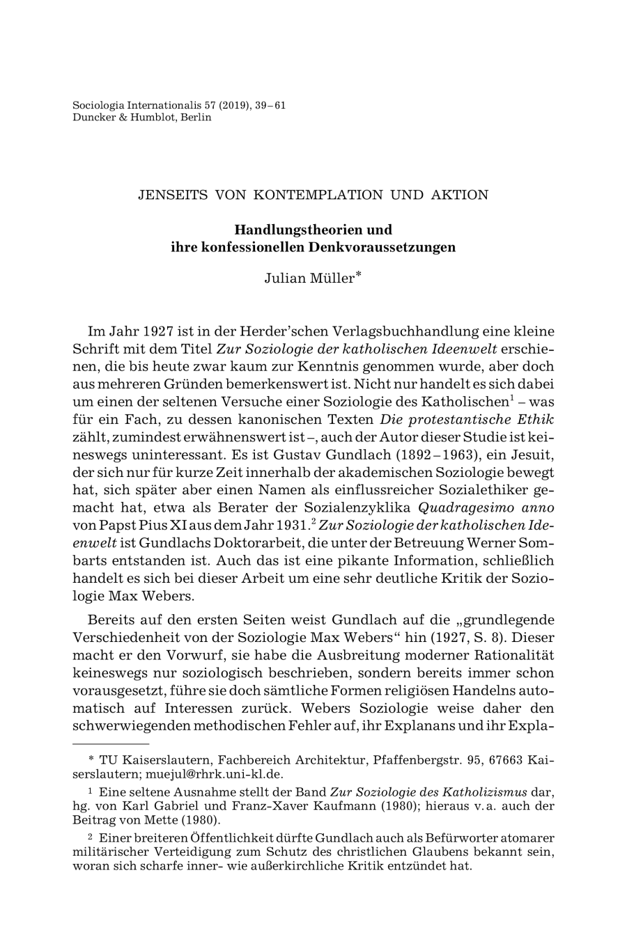 Jenseits von Kontemplation und Aktion