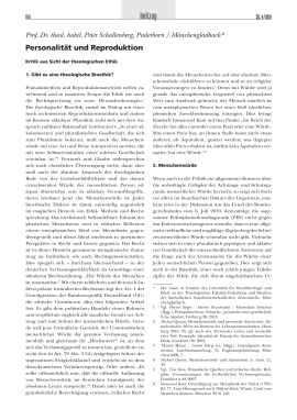 Personalität und Reproduktion