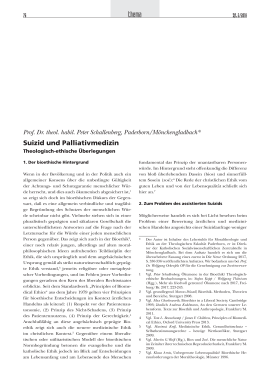 Suizid und Palliativmedizin