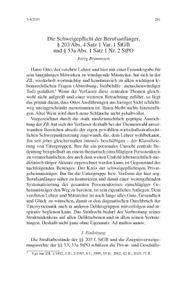 Die Schweigepflicht der Berufsanfänger, § 203 Abs. 4 Satz 1 Var. 1 StGB und § 53a Abs. 1 Satz 1 Nr. 2 StPO