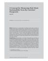 A Concept for Measuring Real Estate Sustainability from the Investors’ Perspective