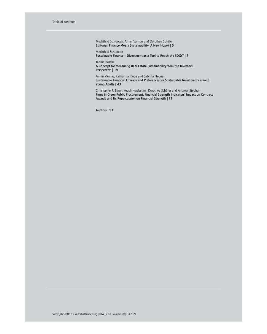 Table of contents