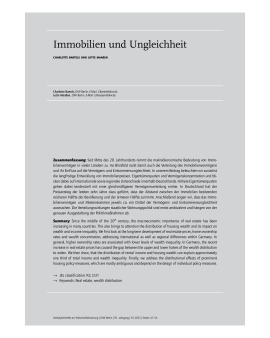 Immobilien und Ungleichheit